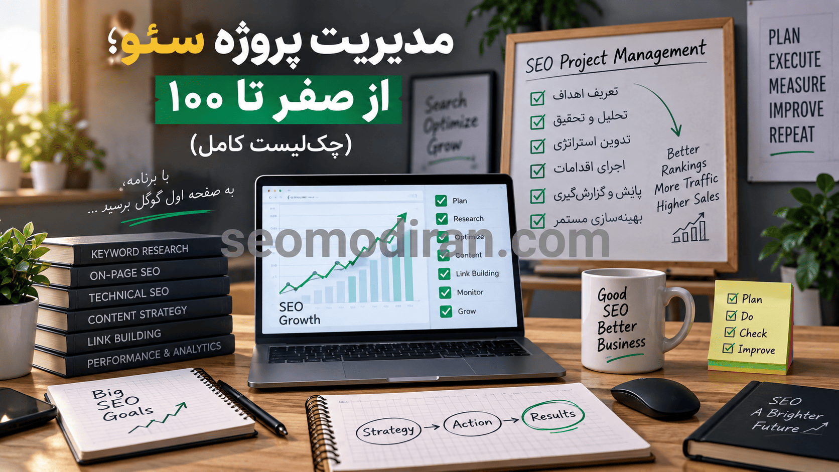 مدیریت پروژه سئو؛ از صفر تا ۱۰۰ (چکلیست کامل) مدیریت پروژه سئو؛ از صفر تا ۱۰۰ (چکلیست کامل)